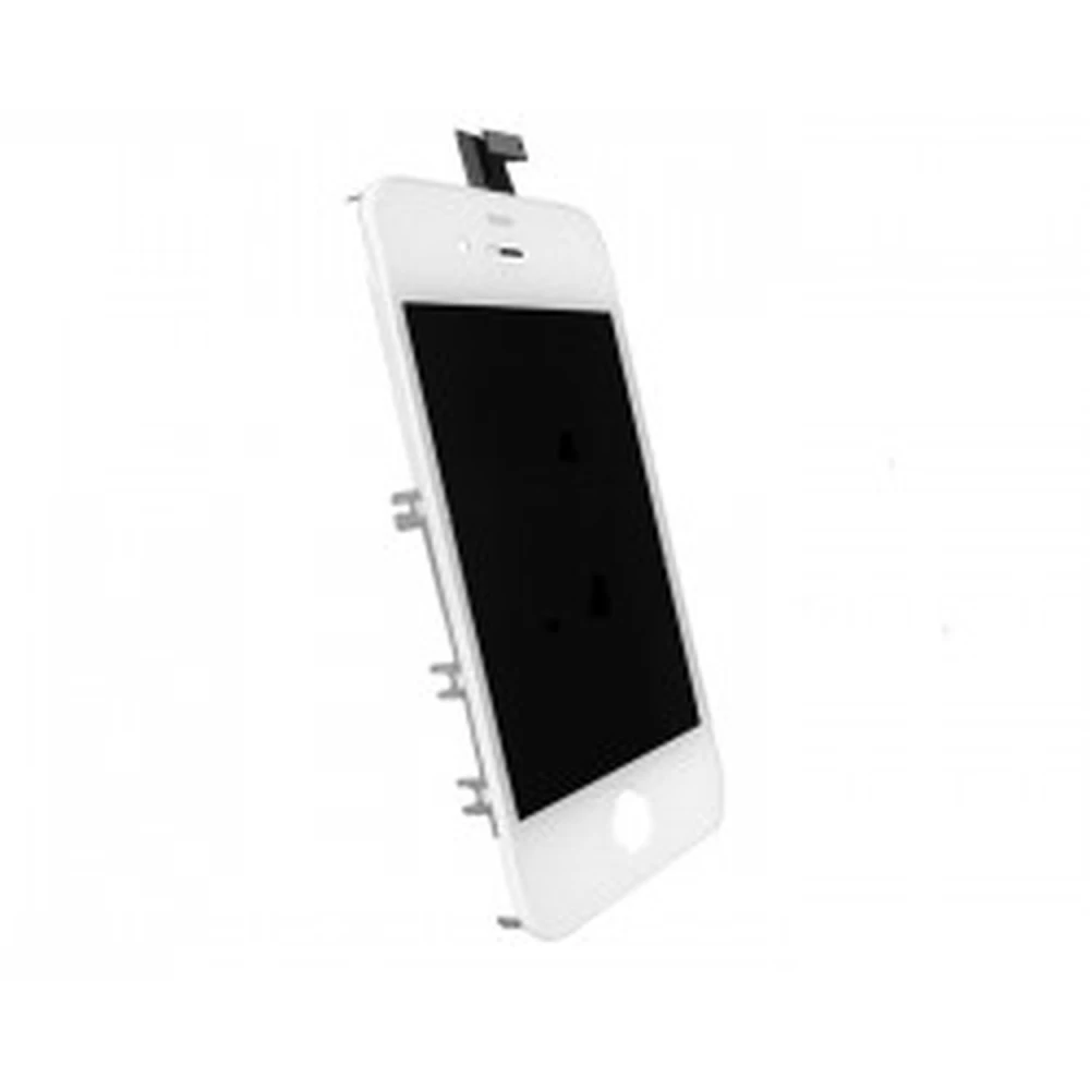 Pantalla iPhone 4 blanca con panel táctil y cristal lista para instalar vista trasera