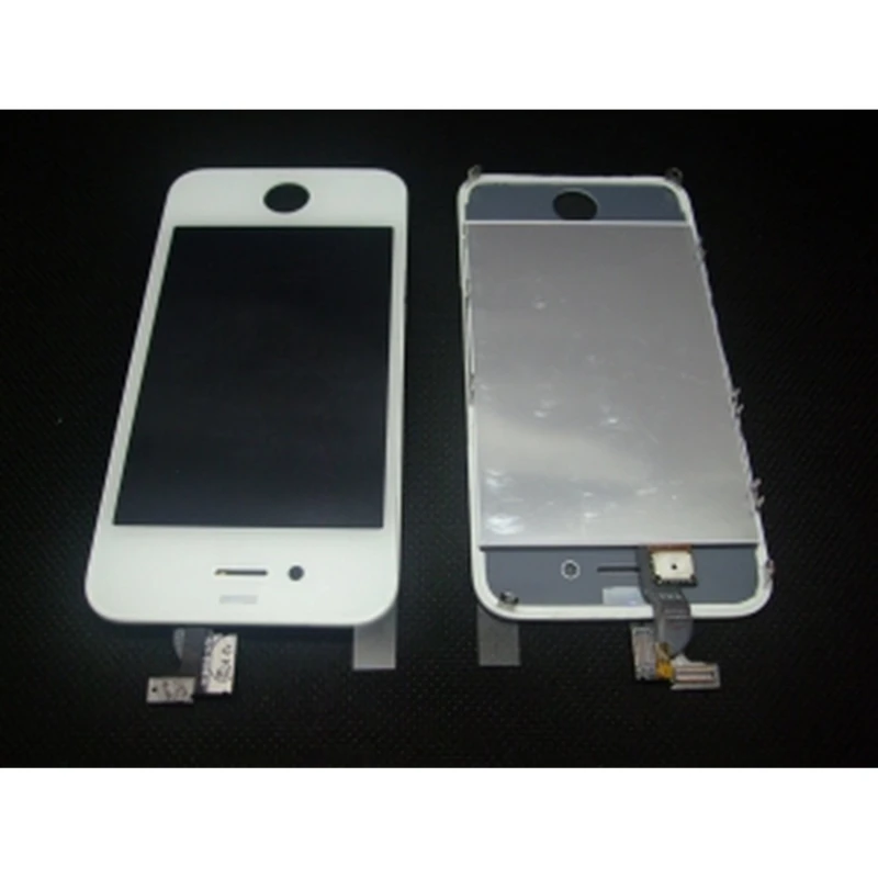Pantalla iPhone 4 blanca amb panell tàctil i vidre llesta per instal·lar