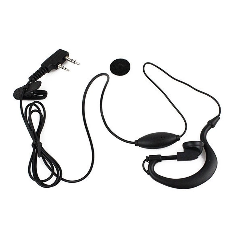 Vista lateral del pinganillo auricular compatible con Baofeng BF-888S y UV5R