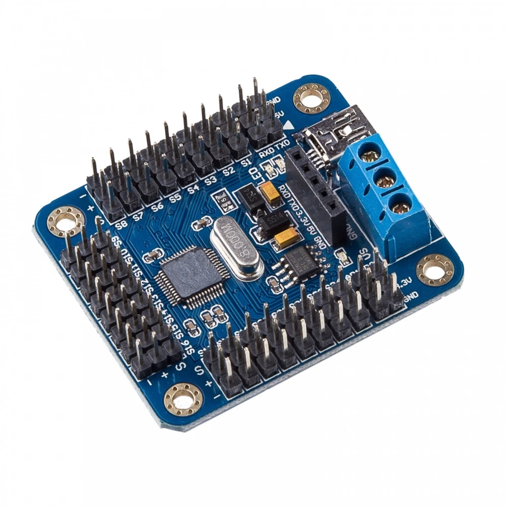Placa controladora de servos 16 canals Arduino per a projectes electrònics