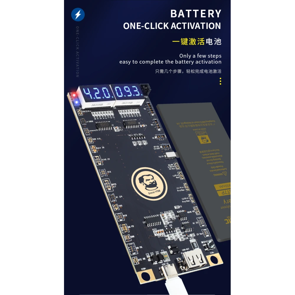 Placa d'activació de bateria Mechanic BA27 per a iPhone i Android