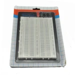 Placa protoboard 1660 punts 21.5cm x 13cm amb base metàl·lica i connexió de corrent