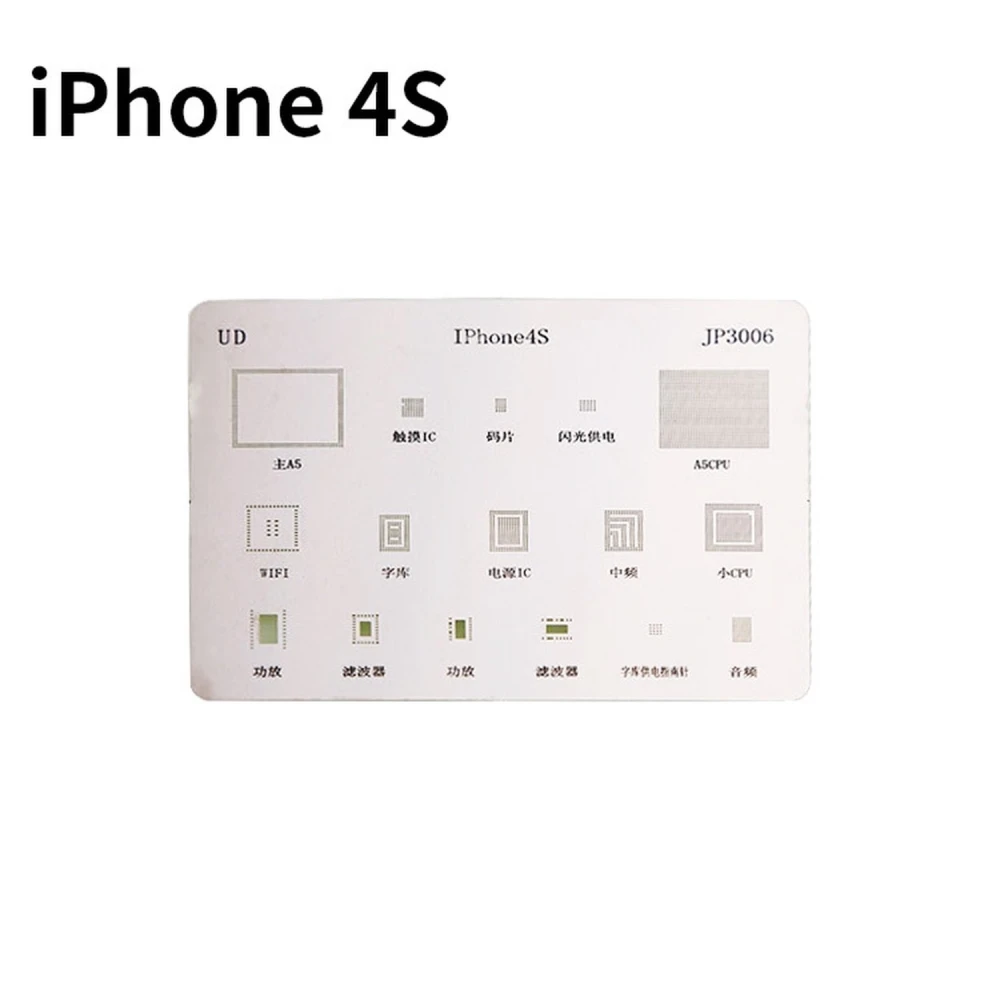 Placa stencil iPhone 4S per a soldadura BGA - plantilla precisa Mlink