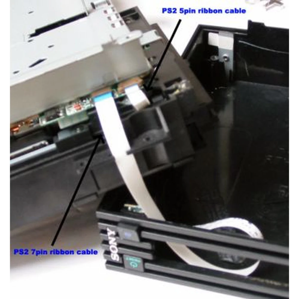 Cable ribbon PS2 7pin Eject Reset V4 a V8 - Recanvi per a PlayStation 2
