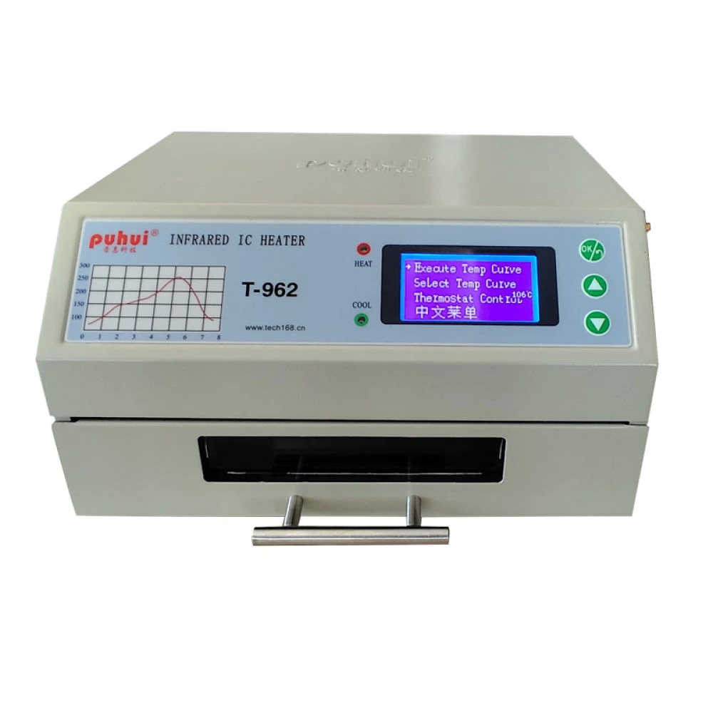 Puhui T-962 V2.0 forn de reflow infraroig per a PCB i components SMD BGA