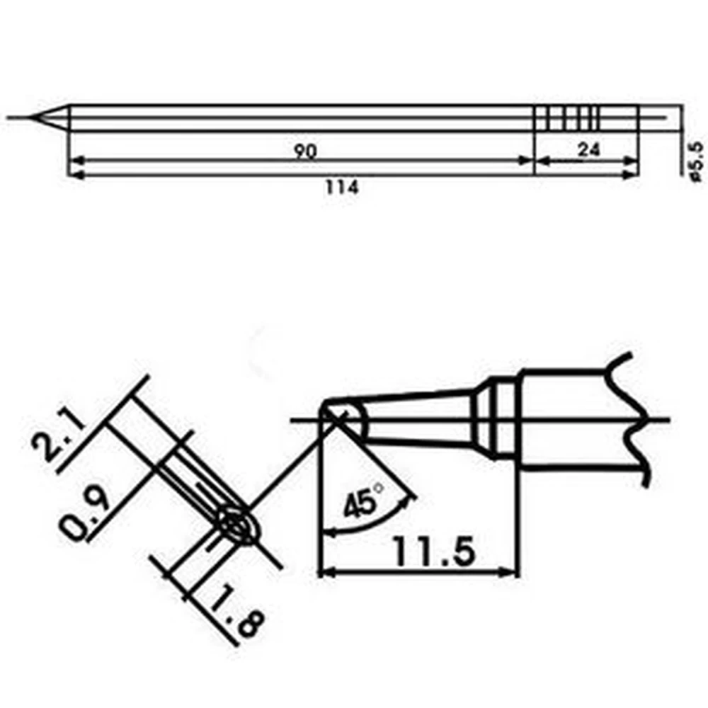 Punta soldador Aoyue LF-2BCM amb resistència inclosa per a estacions de soldadura