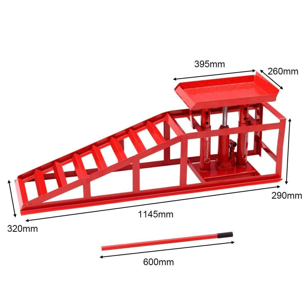 Rampa hidràulica per a cotxe 2 tones - elevadora ajustable