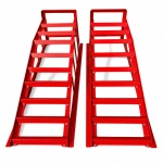 Rampes d'Acer per a Cotxe 2 Tones (4.400 lbs) — Set de 2 Rampes de Servei Portàtils per a Canvi d'Oli i Manteniment, Vermelles TSX TOOL