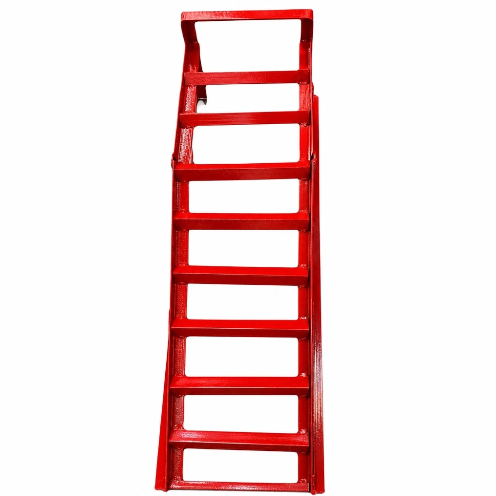 Rampes d'Acer per a Cotxe 2 Tones (4.400 lbs) — Set de 2 Rampes de Servei Portàtils per a Canvi d'Oli i Manteniment, Vermelles TSX TOOL