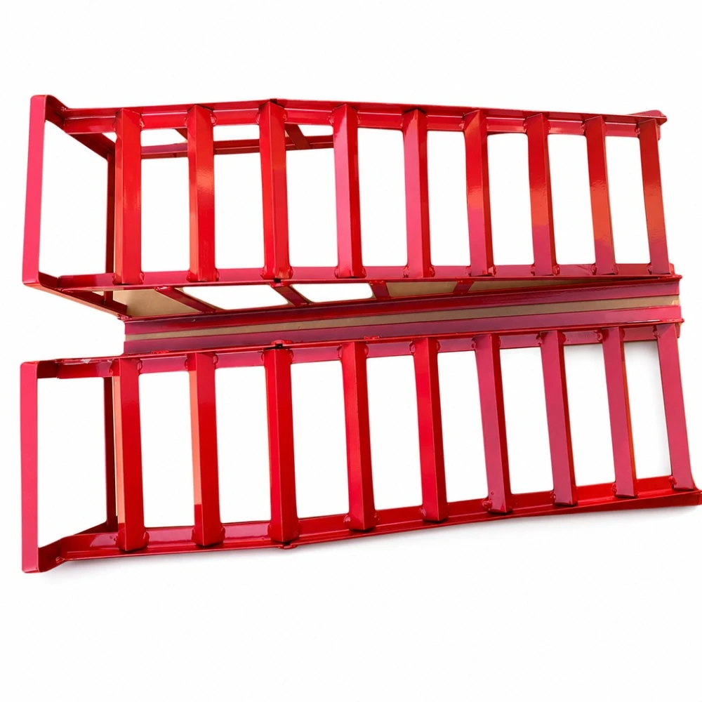 Rampes d'Acer per a Cotxe 2 Tones (4.400 lbs) — Set de 2 Rampes de Servei Portàtils per a Canvi d'Oli i Manteniment, Vermelles TSX TOOL