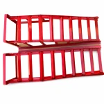 Rampes d'Acer per a Cotxe 2 Tones (4.400 lbs) — Set de 2 Rampes de Servei Portàtils per a Canvi d'Oli i Manteniment, Vermelles TSX TOOL