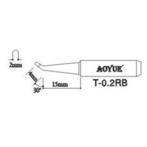 Punta de recanvi soldador Aoyue T0.2RB per a estacions de soldadura