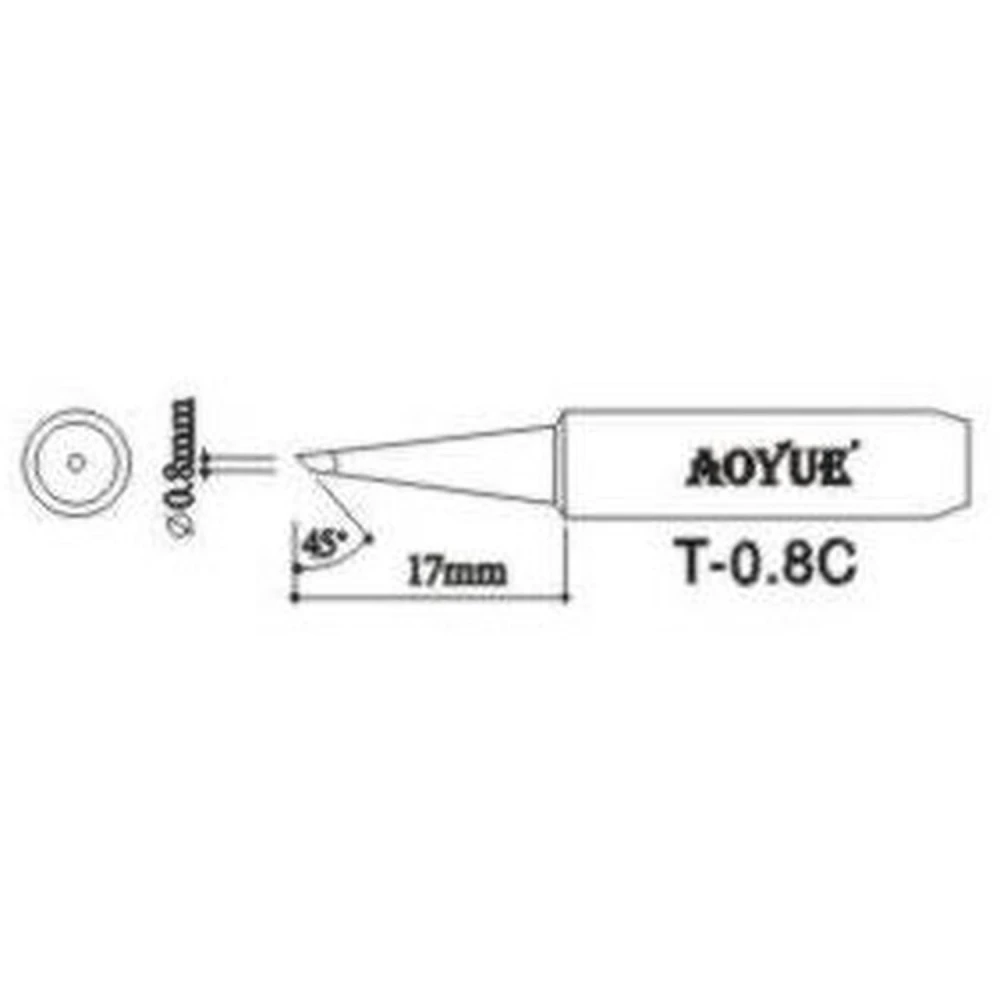 Punta de recanvi per soldador Aoyue T0,8c per a estacions de soldadura