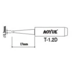 Punta de recanvi per soldador Aoyue T1,2D per a estacions de soldadura