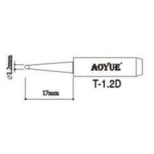 Punta de recanvi per soldador Aoyue T1,2D per a estacions de soldadura