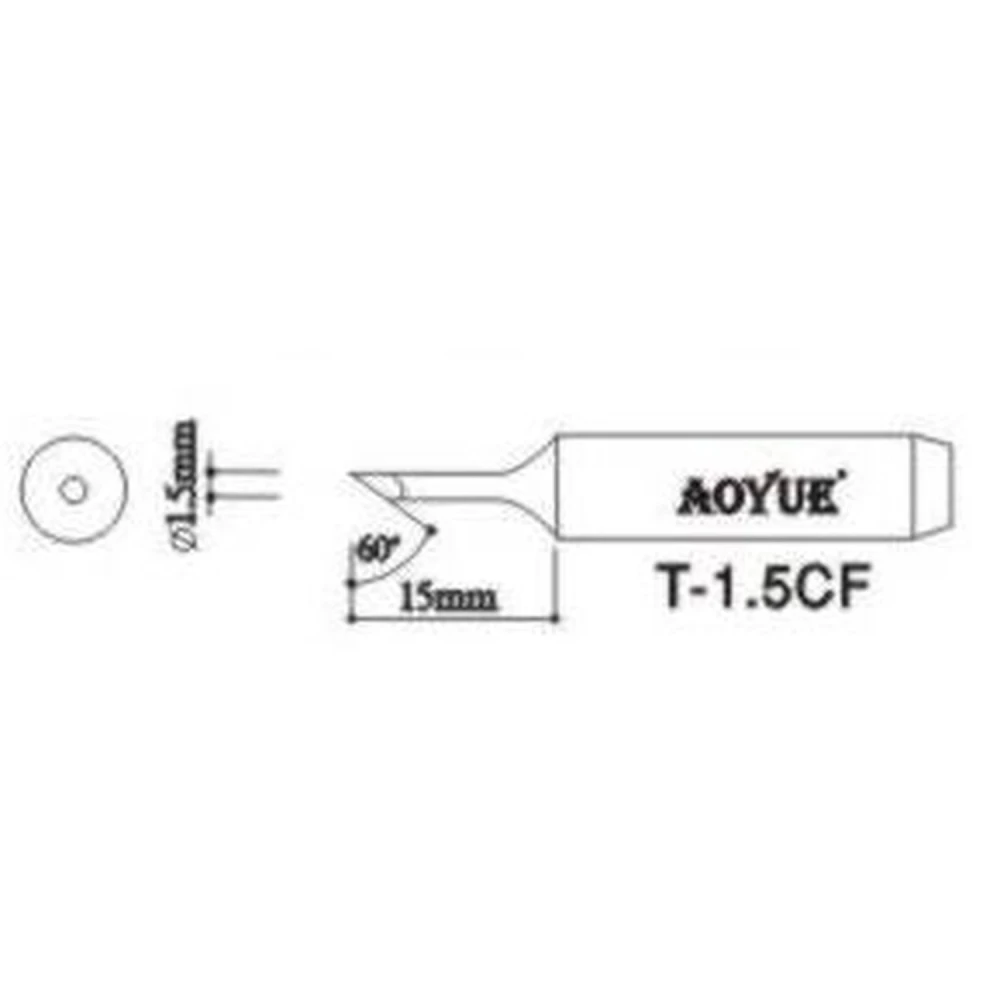 Recanvi de punta soldador Aoyue T1,5CF per a estacions de soldadura professionals
