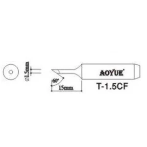Recanvi de punta soldador Aoyue T1,5CF per a estacions de soldadura professionals