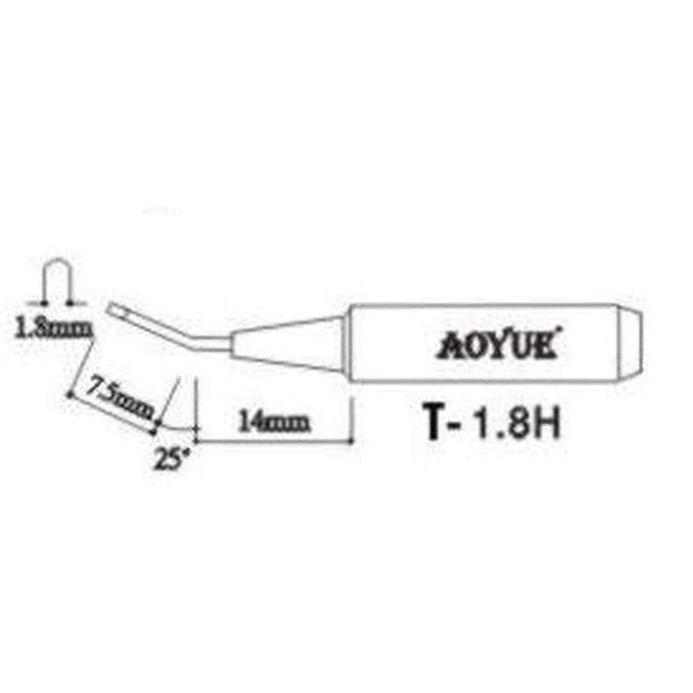 Recanvi punta soldador Aoyue T1,8H per a estacions de soldadura