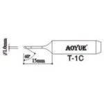 Punta de recanvi soldador Aoyue T1C per a estacions de soldadura