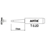 Punta de soldador Aoyue T3,2D per a estacions de soldadura