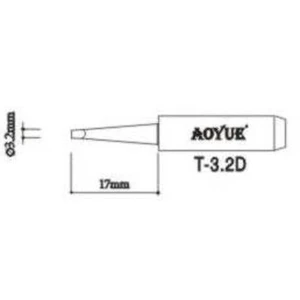 Punta de soldador Aoyue T3,2D per a estacions de soldadura