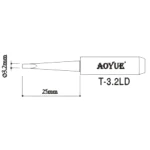 Recanvi punta soldador Aoyue T3,2LD compatible amb estacions de soldadura