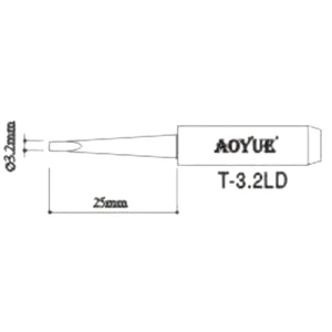 Recanvi punta soldador Aoyue T3,2LD compatible amb estacions de soldadura