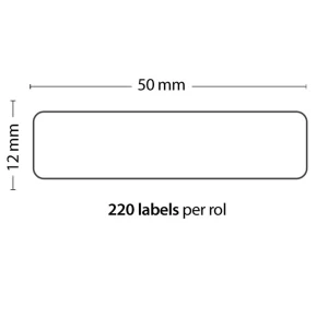 Rull de 220 etiquetes adhesives compatibles Dymo 99017 mida 50x12mm
