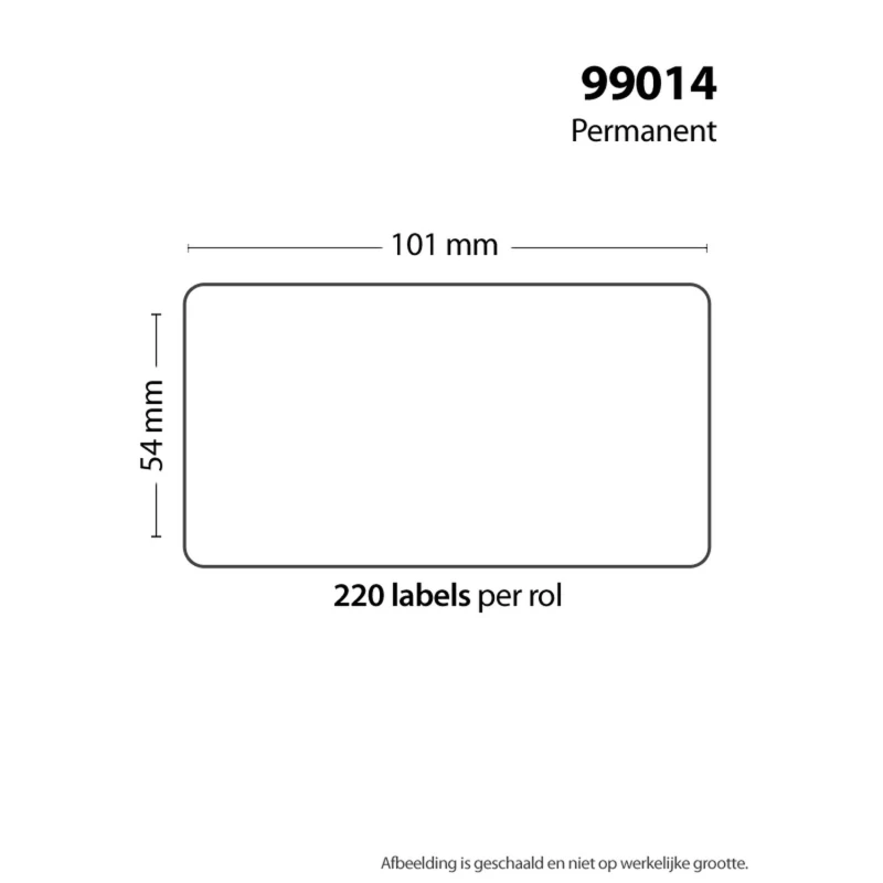Rull de 220 etiquetes adhesives mida 101x54mm compatible Dymo 99014