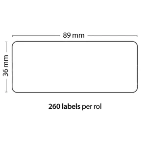 Rull de 260 etiquetes adhesives compatibles amb Dymo 99012 mida 89x36mm