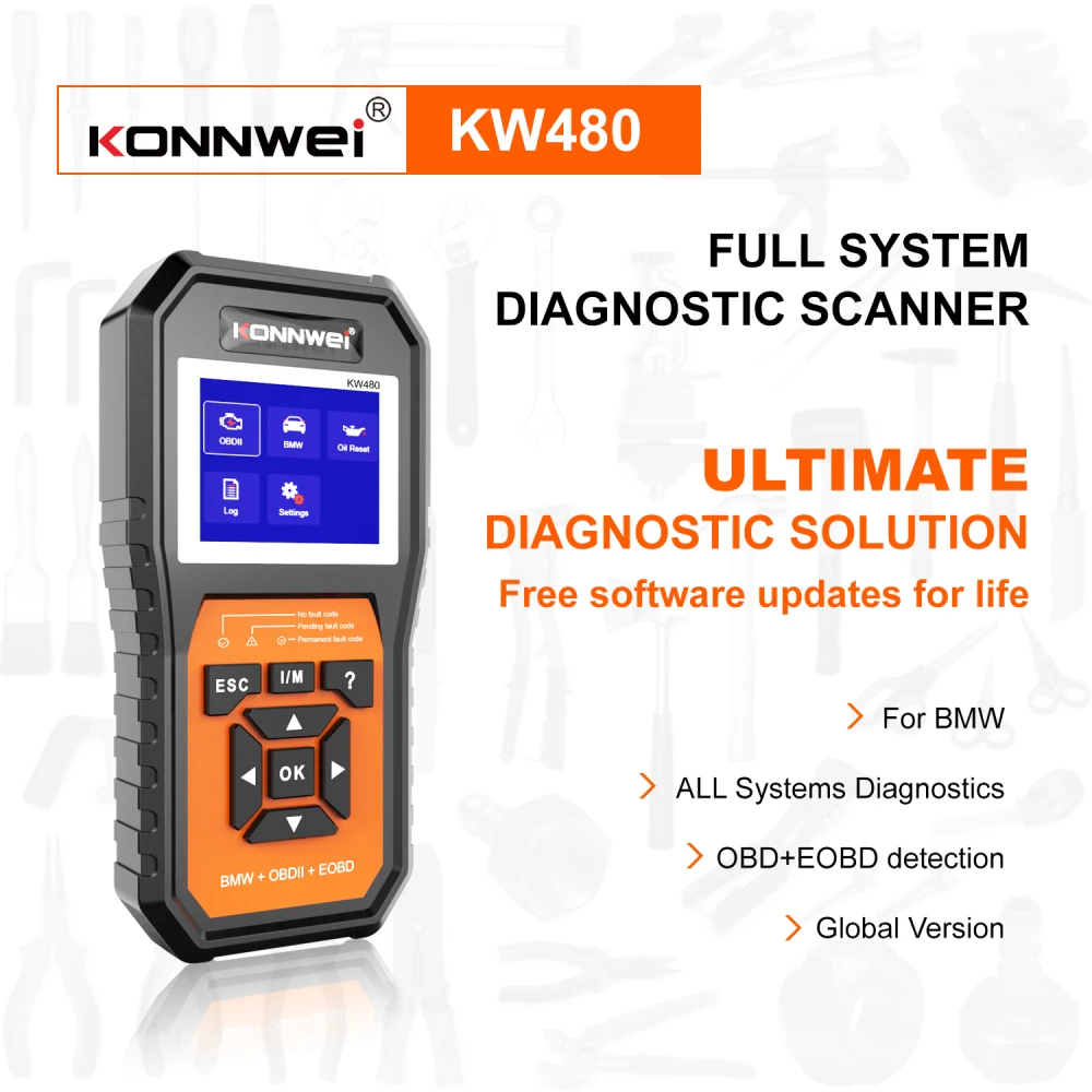 Scanner de diagnòstic BMW Konnwei KW480 - OBD2 per a BMW