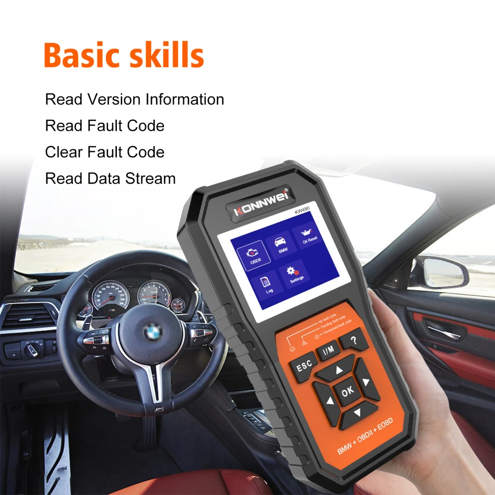 Scanner de diagnòstic BMW Konnwei KW480 - OBD2 per a BMW