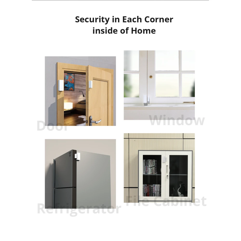 Sensor porta finestra sense fil SONOFF DW2 RF per a alarma domèstica