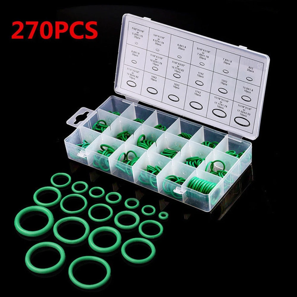 Set 270 peces juntes tòriques verdes per a aire condicionat en 18 mides