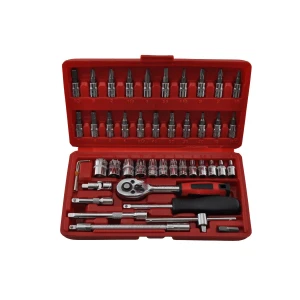 TSX TOOL Set de claus de vaso hexagonals 1/4 46 peces TSX TOOL per a automoció i bricolatge