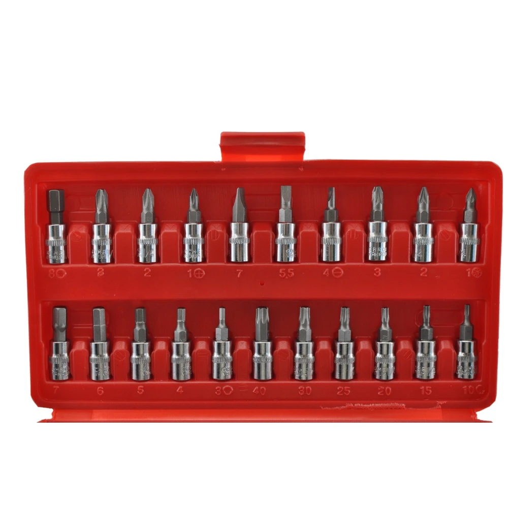 Set de claus de vaso hexagonals 1/4 46 peces TSX TOOL per a automoció i bricolatge