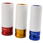 Set de femelles de roda d’aliatge profundes de paret fina impacte 1/2'' 17mm 19mm 21mm