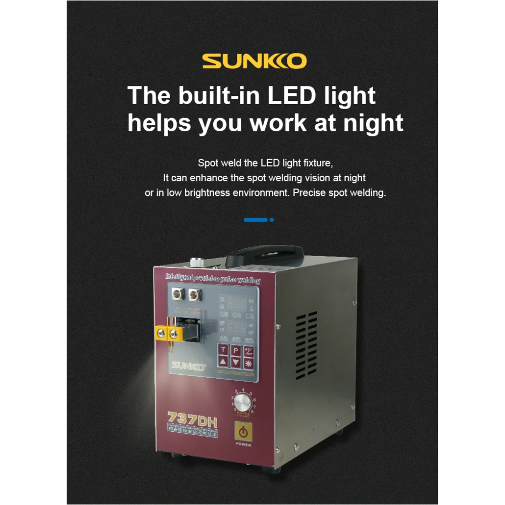 Soldadora per punts Sunkko 737DH per a bateries de liti 18650 14500 21700