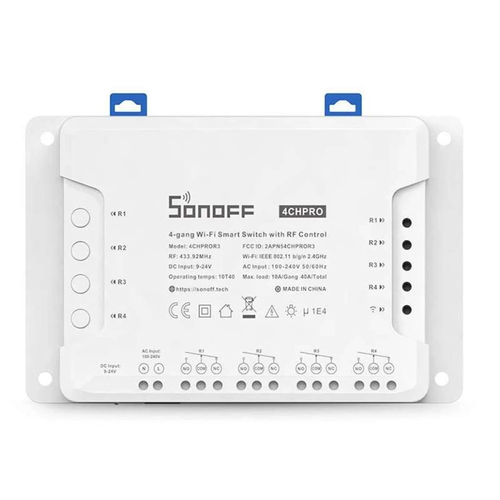 Sonoff 4ch Pro R3 interruptor WiFi 4 canals per a domòtica compatible amb Alexa i Google Home