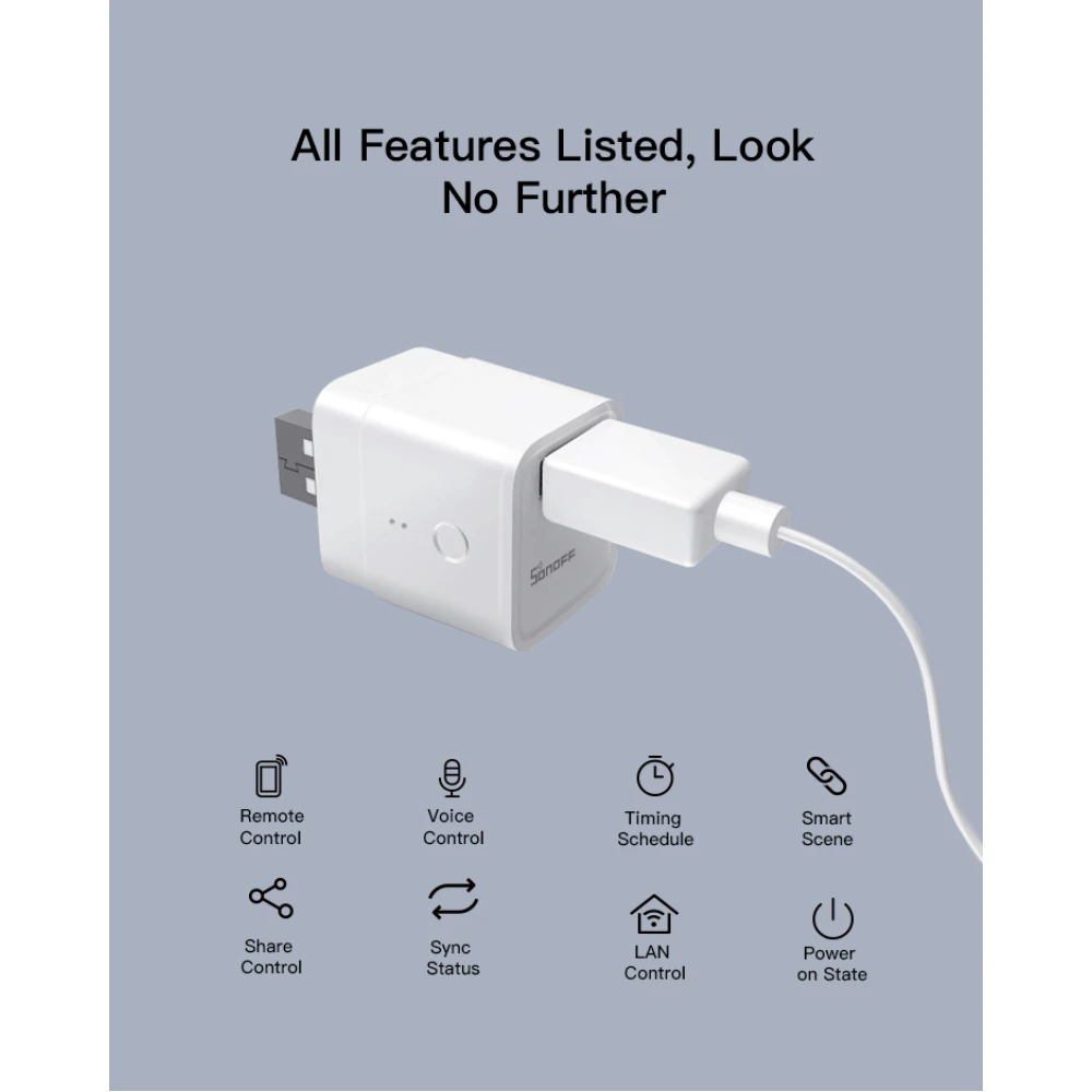 SONOFF Micro adaptador USB WiFi intel·ligent per a control remot i automatització