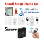 Vista lateral del SONOFF PIR2 Sensor Detector Infrarrojo montado en pared