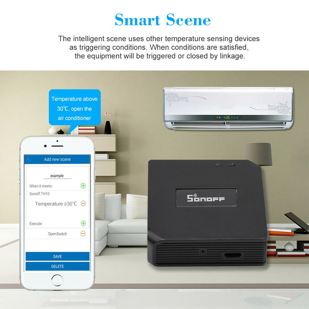 Sonoff RF Bridge 433MHz WiFi inalàmbric compatible amb Alexa i Google Home