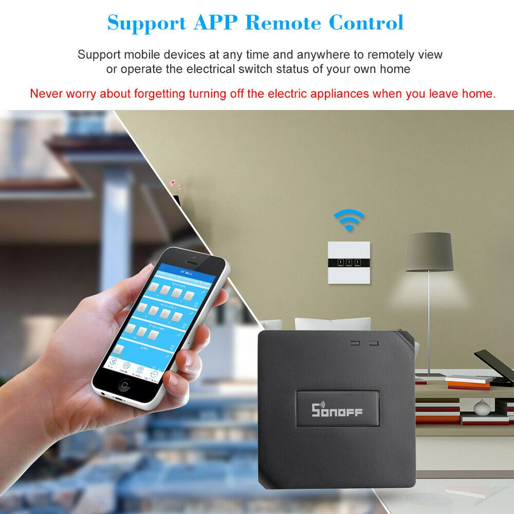 Sonoff RF Bridge 433MHz WiFi inalàmbric compatible amb Alexa i Google Home