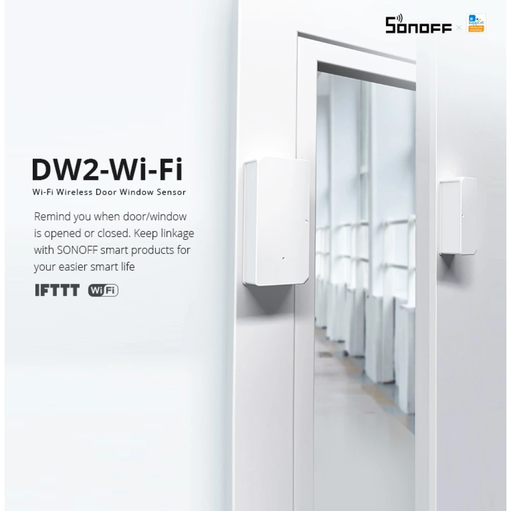 SONOFF SDW2 sensor d'obertura per a porta i finestra WiFi