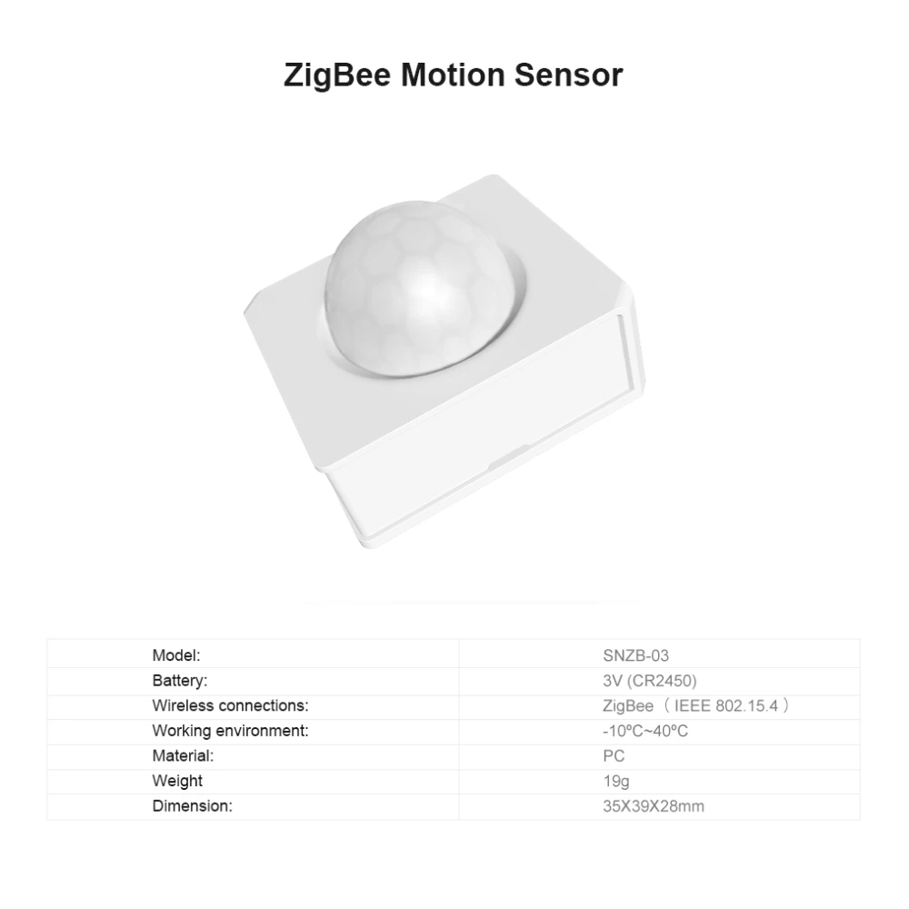 SONOFF SNZB-03 sensor de moviment ZigBee - control intel·ligent