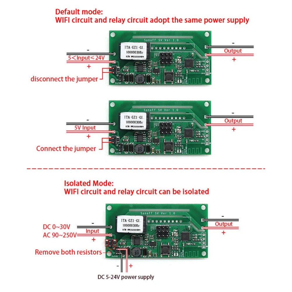 SONOFF SV interruptor WiFi de voltatge segur per a la llar
