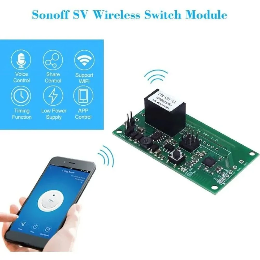 SONOFF SV interruptor WiFi de voltatge segur per a la llar