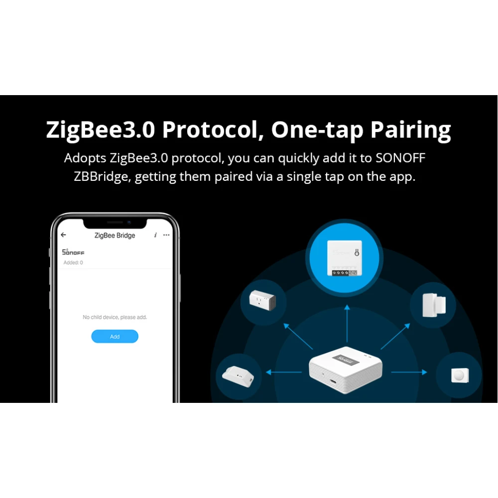 SONOFF ZBMINI ZigBee Interruptor Intel·ligent Mini per a Control de Llum 2 Vies