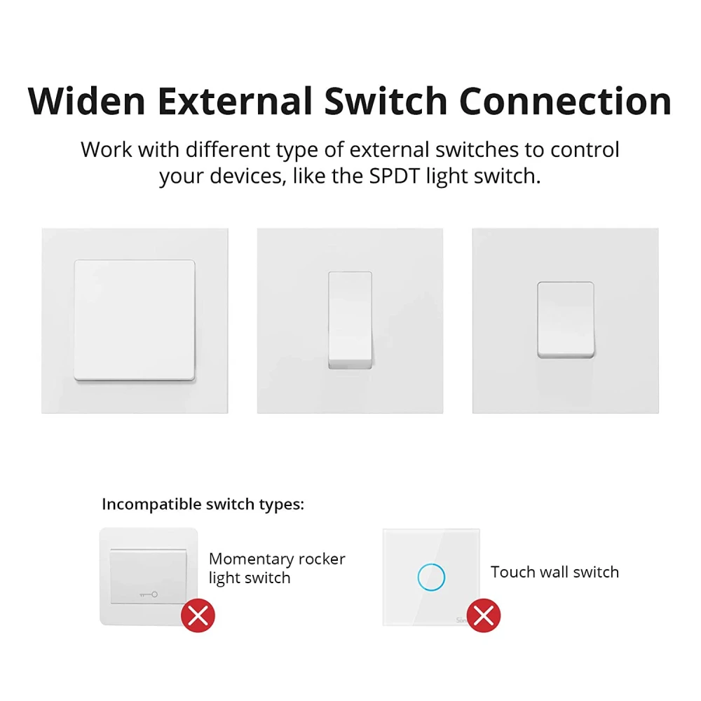 SONOFF ZBMINI ZigBee Interruptor Intel·ligent Mini per a Control de Llum 2 Vies