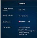 SONOFF ZBMINI ZigBee Interruptor Intel·ligent Mini per a Control de Llum 2 Vies